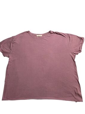 We The Free Shirt Women L Crew Neck Short Sleeve Stretch Cotton Bohemian